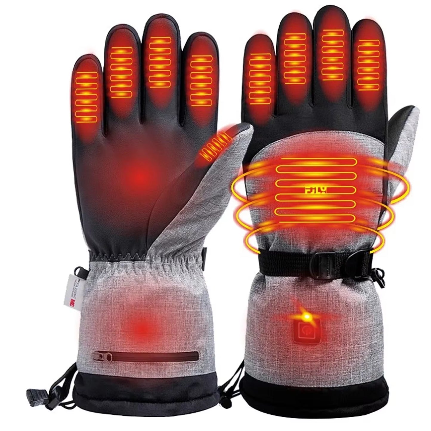 3M Cotton USB Heating Gloves Winter Hand Warmer Electric Thermal Gloves Waterproof Heated for Cycling Fishing Ski Outdoor Glove